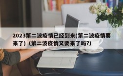 2023第二波疫情已经到来(第二波疫情要来了)（第二波疫情又要来了吗?）