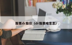 股票dr股价（dr股票啥意思）
