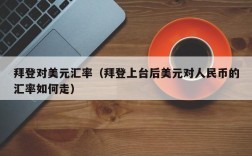 拜登对美元汇率（拜登上台后美元对人民币的汇率如何走）