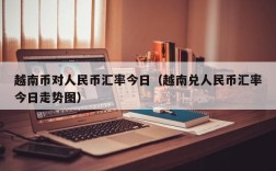 越南币对人民币汇率今日（越南兑人民币汇率今日走势图）
