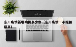东川疫情新增病例多少例（东川疫情一小组被隔离）