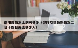 邵阳疫情本土病例多少（邵阳疫情最新情况二日十四日感染多少人）